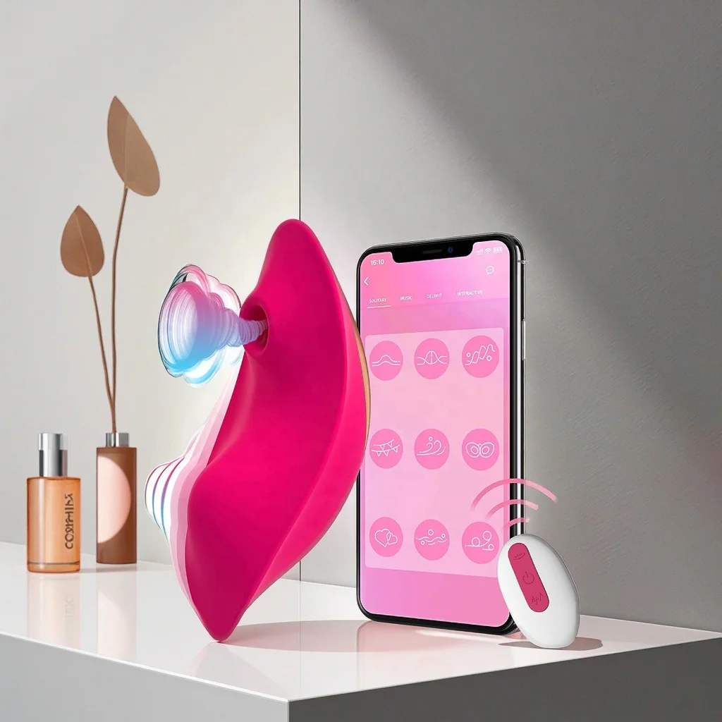 Top Fashion App Vibrator with Remote Control,Powerful 9 Modes Vibration &  Suction Panty Vibrator for Women