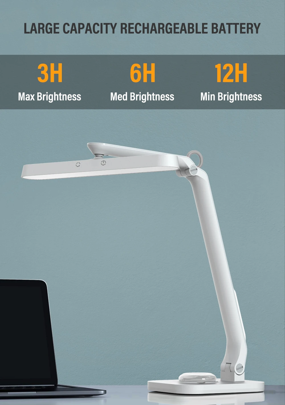 product led folding desk lamp with remote control touch control dimmable usb rechargeable eye protection office lamp reading desk lamp-41