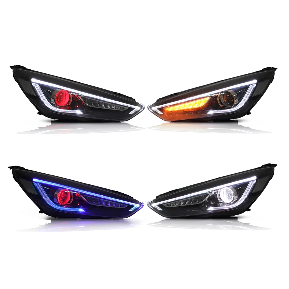 Headlight Head Light LED Sequential Turn Signal Headlights Head Lamp for ford Focus Headlamp Headlight 2015-2018