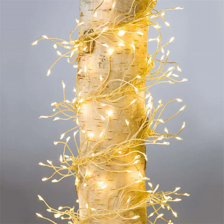 IP65 Waterproof Outdoor Window Smart USB LED Curtain Fairy String Light Christmas Luminous Lamp Beads