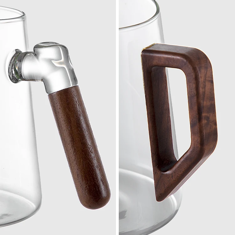 Tea Maker Pot Tea Pot Set  Wooden Lid Glass Tea Kettles Stovetop Borosilitate Glass Filter Teapot With Wooden Handle