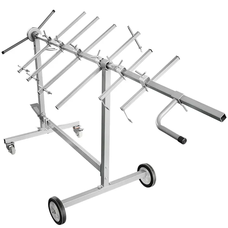 Rolling Dry Rack Portable Painting Booth Frame Bumper Polishing Shelf