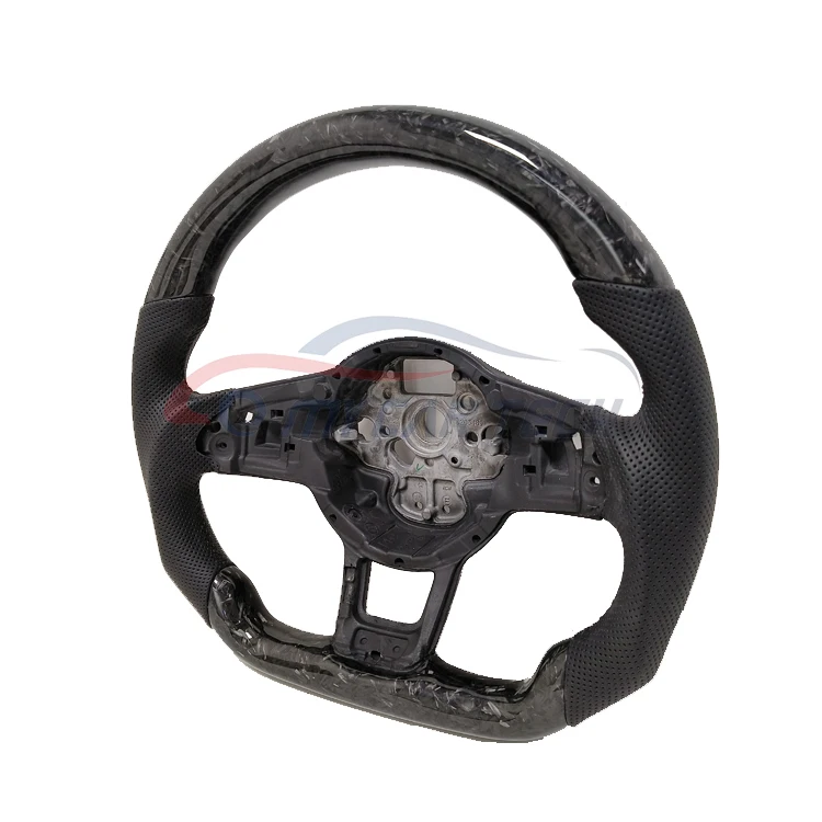 Normal Carbon Fiber and Leather Steering Wheel for VW GOLF 7 MK7 ...
