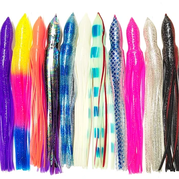 CHEERY Soft Plastic Trolling Fishing Using Octopus Skirts and Luminous Squids Skirt Fishing Lure Squid Lure – Soft Lure – view 3