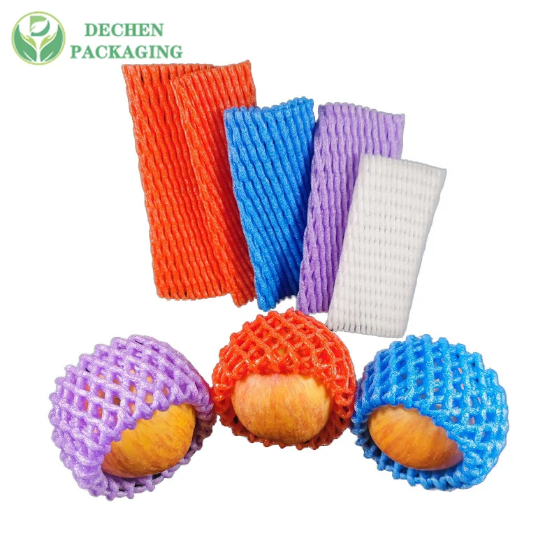 Bottle Plastic Colorful Expanding Netting Fruit Packing Foam Net