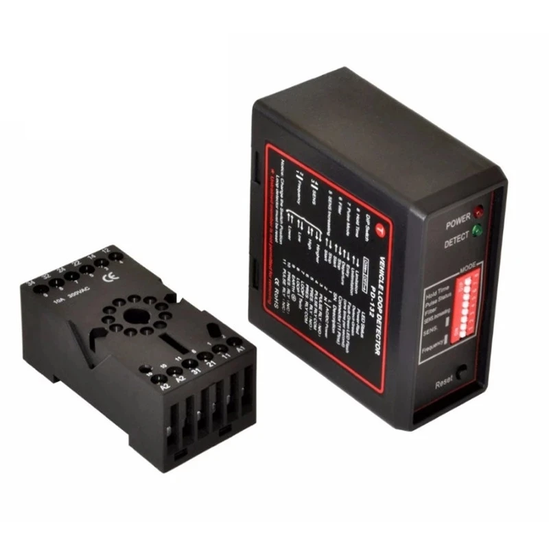 Одноканальный индукционный автомобильный петлевой датчик PD132, 24 В постоянного тока, датчик для автомобильного барьера, система парковки дверей, автомобильный петлевой детектор