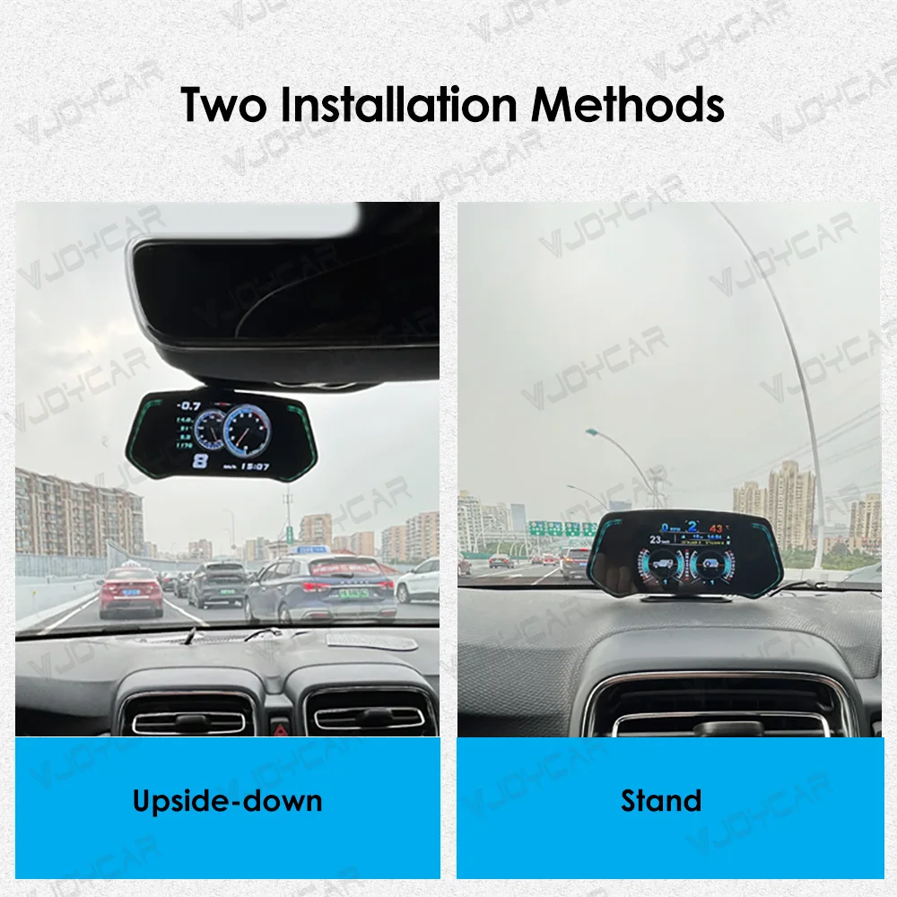 Newest Car Hud OBD GPS Heads Up Display 3 in one TAC02 Door Status RPM Speed Monitoring Car Inclinometer