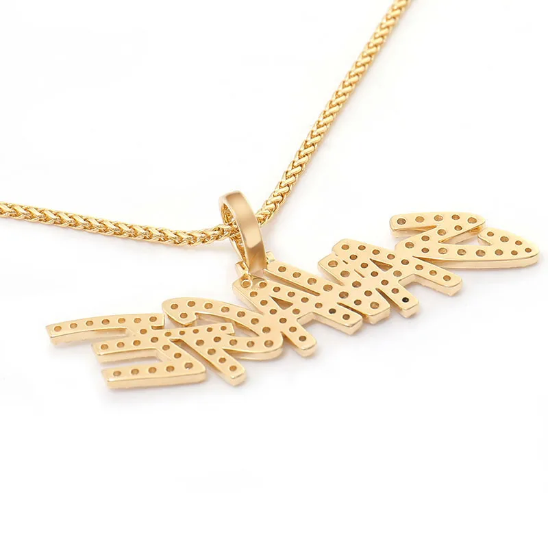 Lab Grown Diamond Pendant 10k Gold Ice Out Letter Name