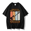 Black Funny Guitar Graphic Tee Shirt 1