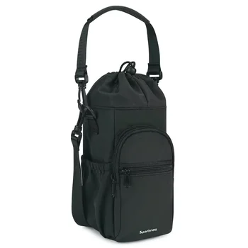 Waterproof Drawstring Adjustable Shoulder Strap Portable Water Bottle Bag Outdoor Sports