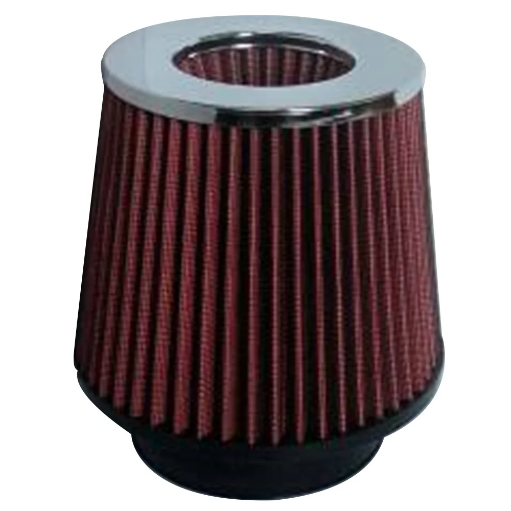 Red Cloth High Performance Universal Auto Parts Circular Round Air Filter Wire Mesh Manufacturer