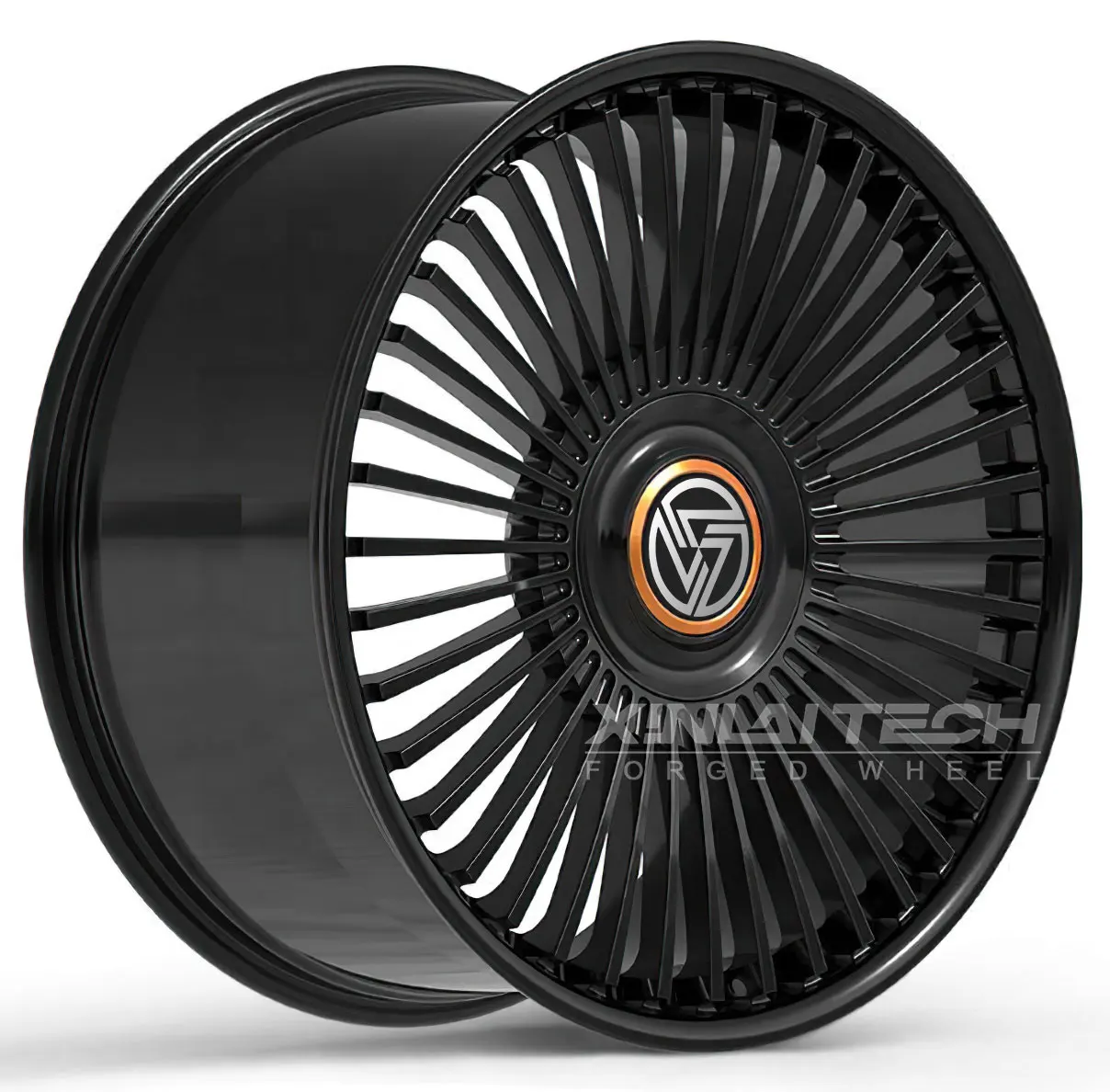 XL 1 Piece Monoblock Wheels Black Finished Multi Spoke Custom Forged Wheels 5x120 5x112 5x114.3 Centerlock Wheels - Image 2