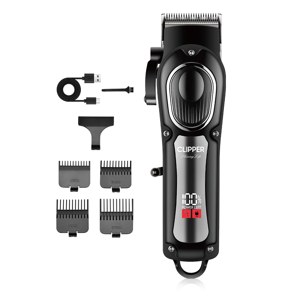 조절 가능한 스테인리스 스틸 블레이드를 갖춘 전문가용 충전식 전기 이발기 가정용