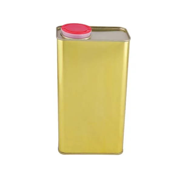 1L Rectangular Tin Cans for Oil Packing Olive Oil Cans Food Grade Metal Cans 1000ML  with Plastic Spout