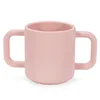 Training water bottle with handle - dark pink