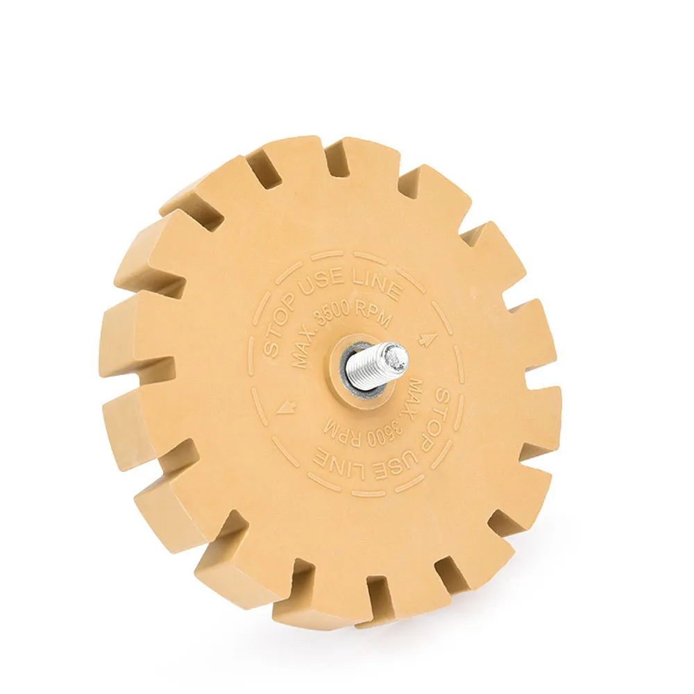 4'' Rubber Eraser Wheel For Removing Car Paint Glass Printing Sticker