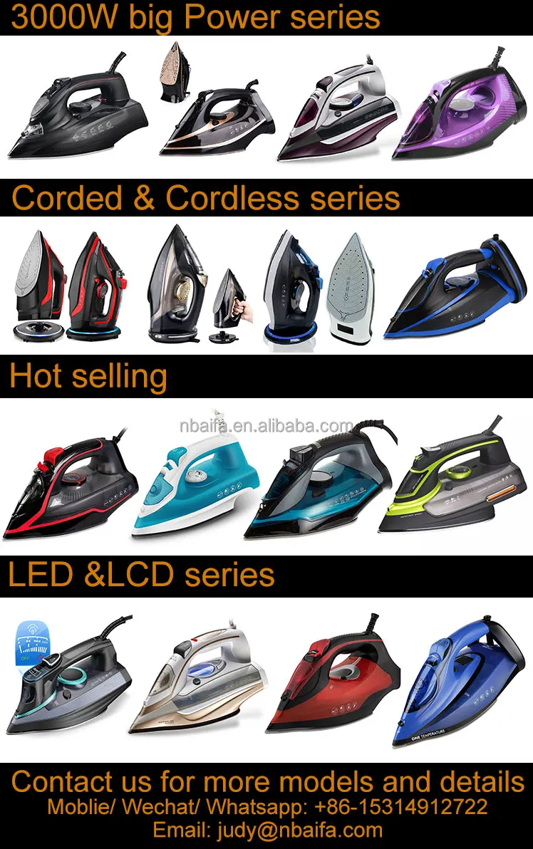 Aifa Full Function Portable Water Tank Capacity 350ml Electric Best Steam Irons For Home Use