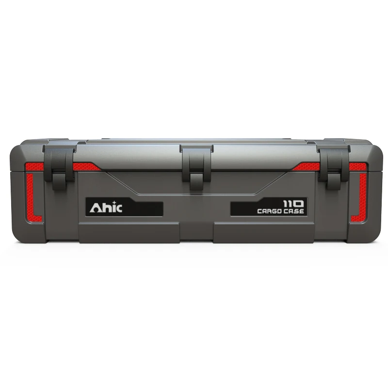 110L  HDPE Roof Rack Low Profile Quick Mount Bracket Cargo Case Hard Plastic Rotomolded Tool Box 4WD Storage Box