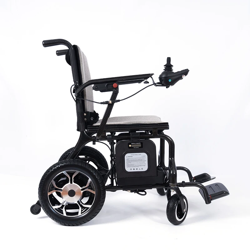 12.2kg  carbon fiber frame feather lightweight handicapped Carbon Fiber Electric Wheelchair breathable cushion can board-BZ-JY01 supplier