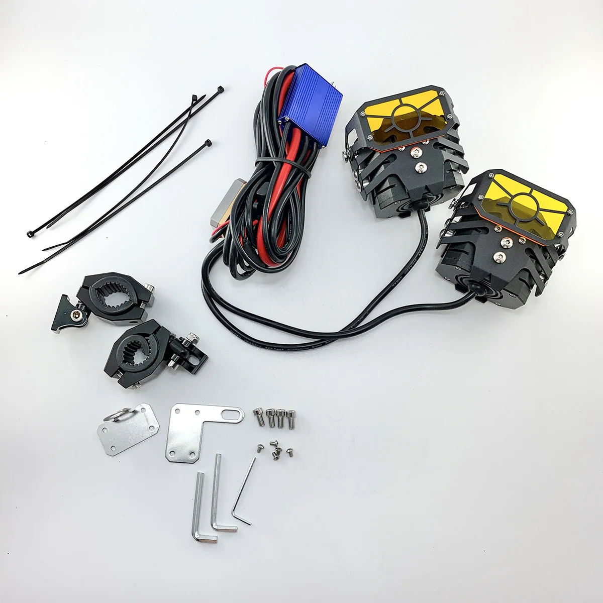 Waterproof Ip68 Motorcycle Bike Mini Driving Light Dual Color Fog Lamp