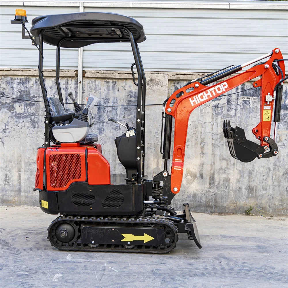 CE/EPA 1,2T мини екскаватор, двигател на Япония Kubota, с нулево завъртане на опашката, безплатна морска доставка и персонализирано боядисване