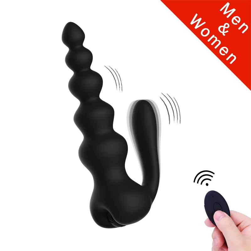 2024 Factory Outlet Huge Remote Control Prostate Massage Double Motor Telescopic Anal Plug with Heart Design Vibrators