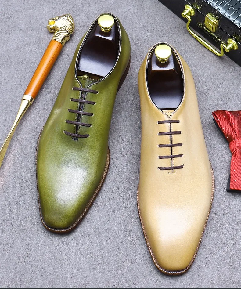 Wholesale Luxury Leather Shoes Men Custom Logo Men Dress Shoes Genuine
