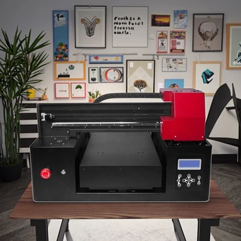 New Industrial Grade 9060 A3+ UV LED Printer A4 Flatbed Inkjet Logo Design Machine with CMYK Ink