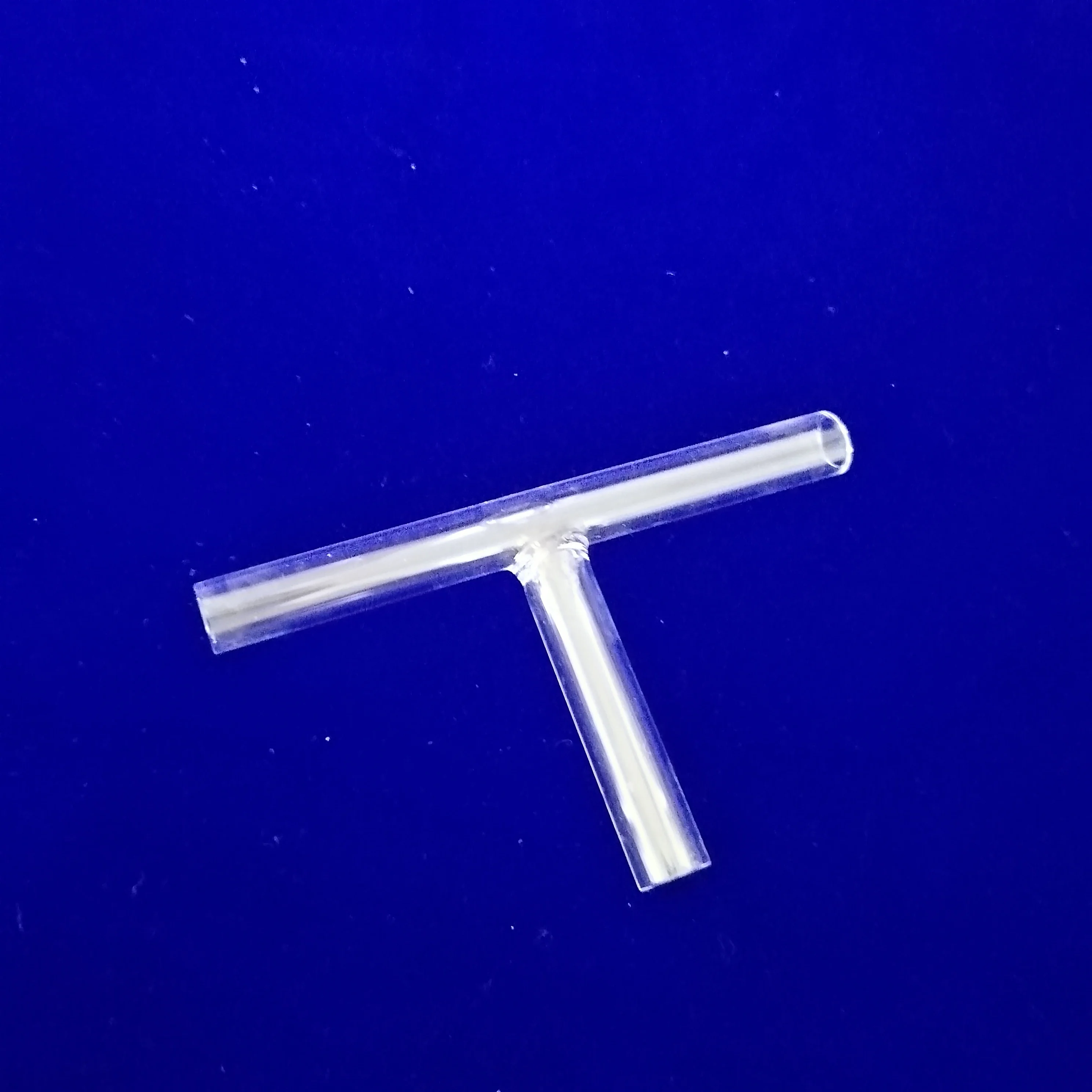 Customized Transparent T Shape Borosilicate  Glass Tube Quartz Tube