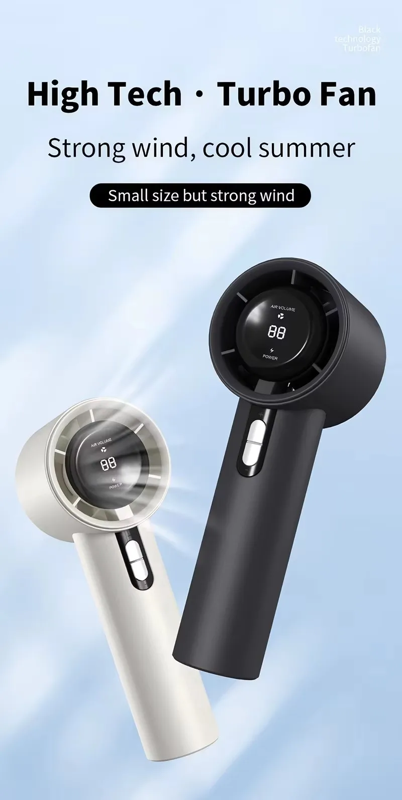 Electric Handheld Mini Fanoutdoor, 100-Speed, USB - detail 14