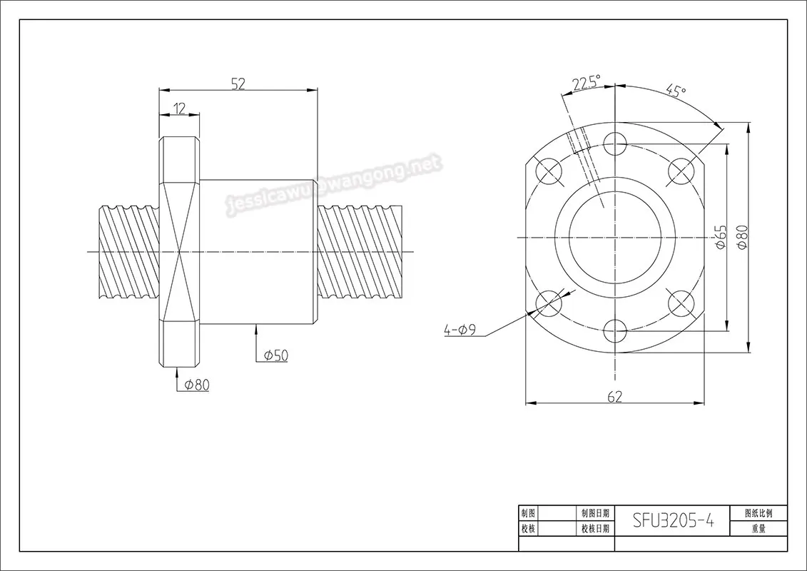 Ball Screw Lift Table 3205 Sfu1204 High Precision Ball Screw Price