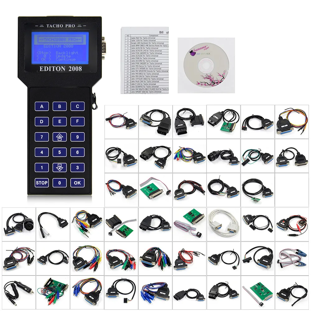 Tacho Pro 2008 July Universal Dash UNLOCK Tac Ho P Plastic Code Reader with 1 Year Warranty