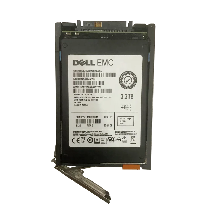 Oorspronklike Bediener D4-D2SFXL-3200 3.2T 12Gb SAS SSD 005053170 Unity380 Unity480 Unity680 Unity880 D4-2SFXL-3200