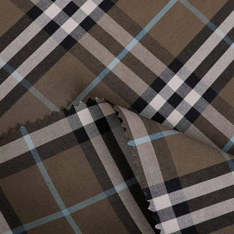100% Cotton Plaid Yarn-Dyed Rainbow Plaid Fabric Selected High-Quality Windbreaker Fabrics