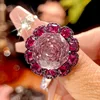 Black gold dried rose ring-Open Size