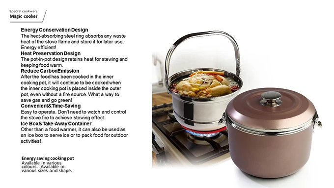 Special Cookware Stainless Steel Food Cooking Pots Energy Saving Pot