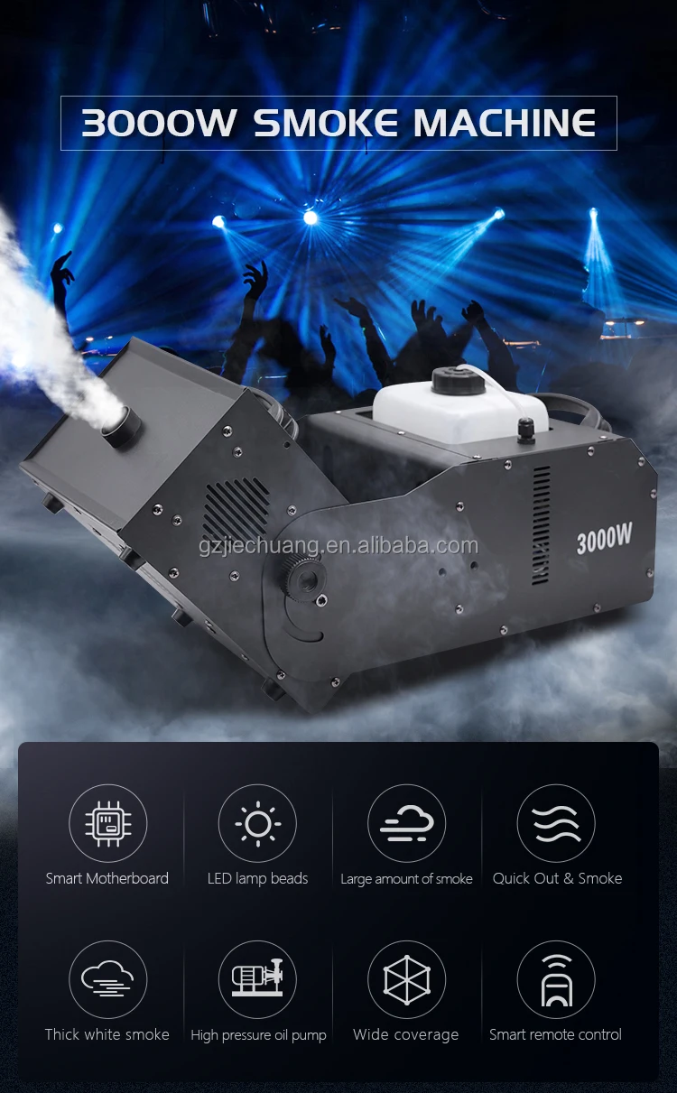 Dmx512 Version Stage Smoke Machine Wedding Party Dj Club Multiangle Adjustable 3000w Smoke Fog