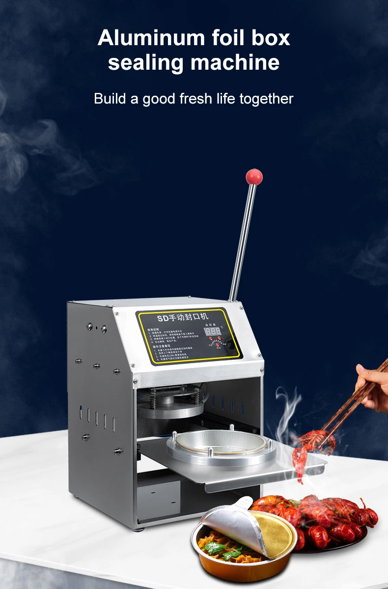 Good Quality Semi Automatic Table Top Food Tray Sealer Restaurant Take