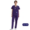 Top corto y pantalón violeta cobalto para mujer