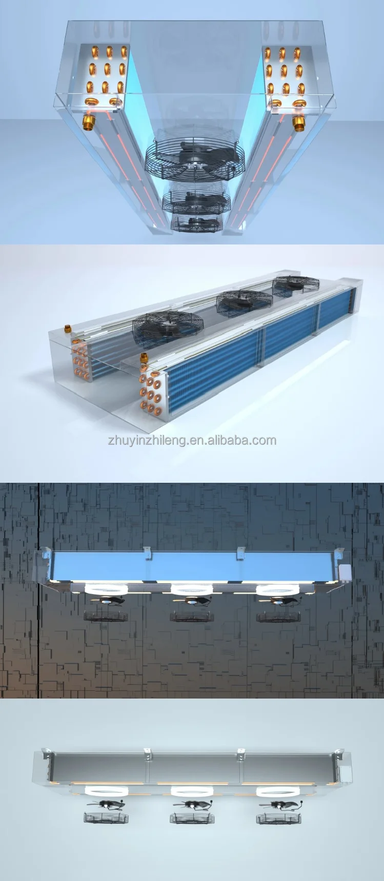 Blast Freezer Use 40 Degree Cold Room Air Cooler Cooled Evaporator