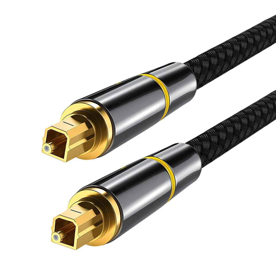Reagle Cavo Audio Toslink Ottico - Fibra Ottica S/PDIF Con Connettori Oro 24K, Per Home Theater Dolby Digital DTS-HD