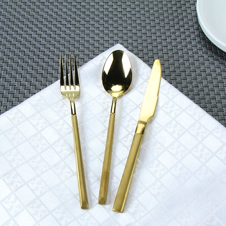 卸売レストランカトラリー、金のカトラリーセット、結婚式のための