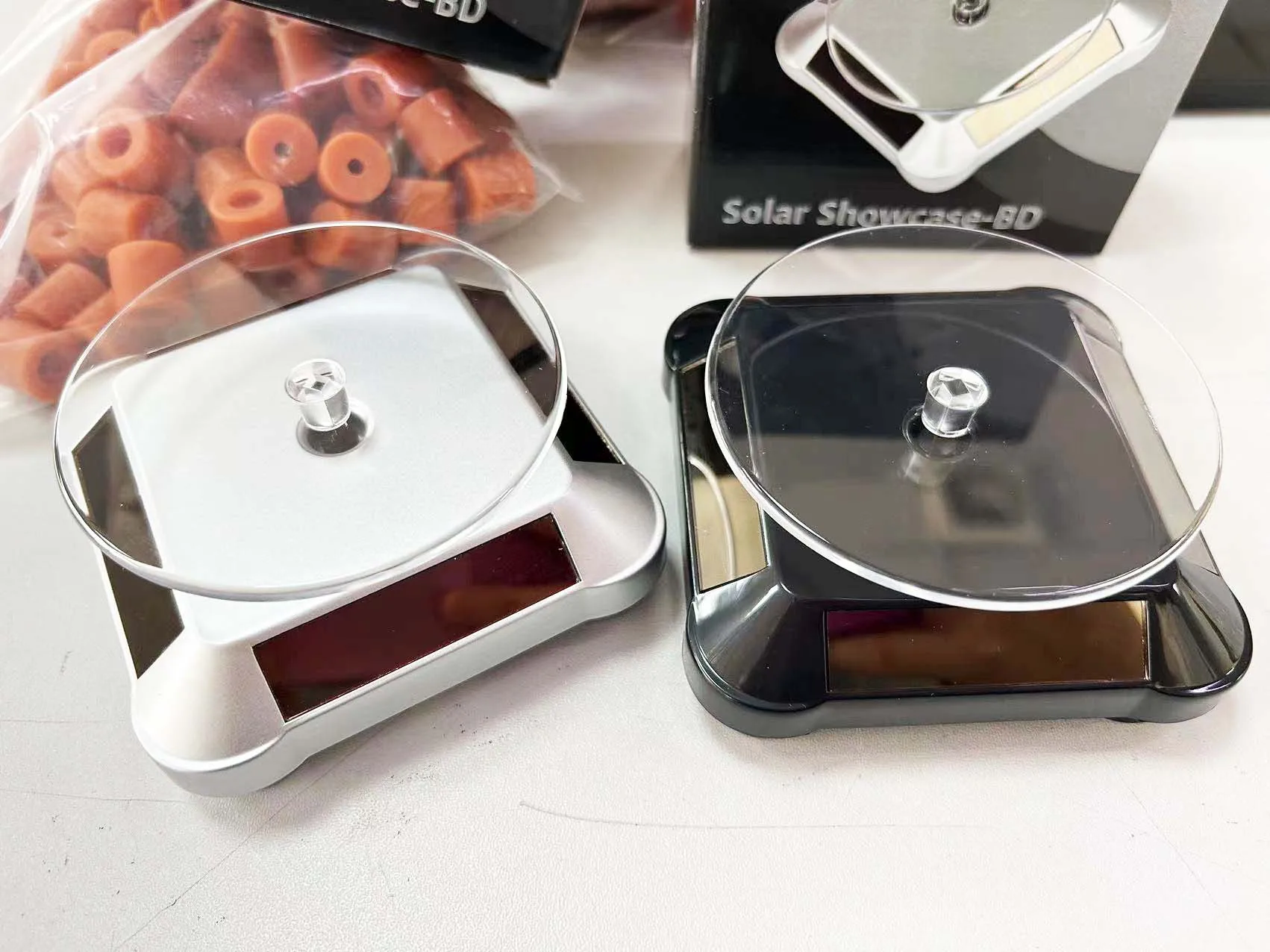 Sourcing Map 2 Pz Espositore Solare Giradischi 9 Cm Piastra