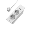 Blanc-2 * prises AC + 2 * USB-A-US-EU