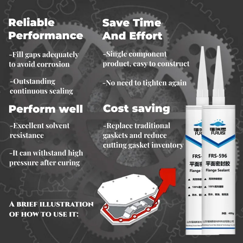 Multipurpose Oil Resistant Industrial Grade Silicon Motor Sealant 596