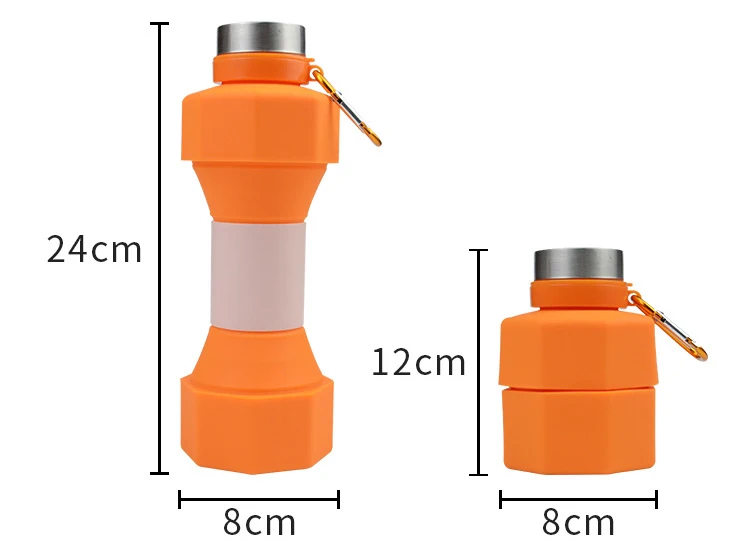 650 Ml Collapsible Heat Resistant Bottle With Scale Thermal Water