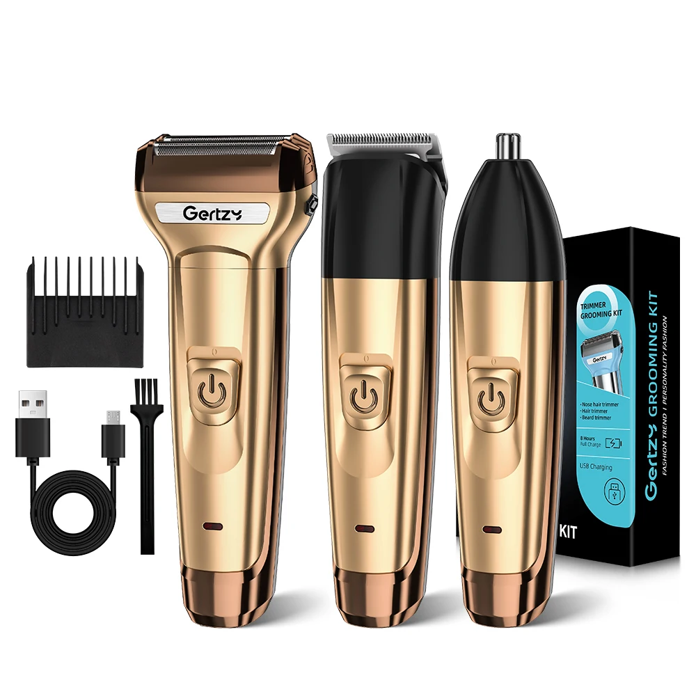 USB Powered Digital Three-in-one High-Performance Reciprocating Electric Razor for Personal Beards Electric Shaver
