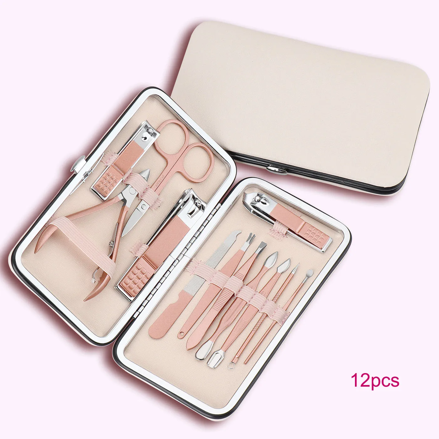 Красота для маникюра, машинка для стрижки ногтей триммеры для ногтей Инструменты из розового золота 18 штук ногтей резак триммер для стрижки волос набор