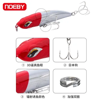 For Nobby Sinking Pencil Hard Bait ABS 115mm/605g Submerged Luya Bait for Saltwater Fish Sea Fishing Boat Use Without Hooks – Pencil – view 4