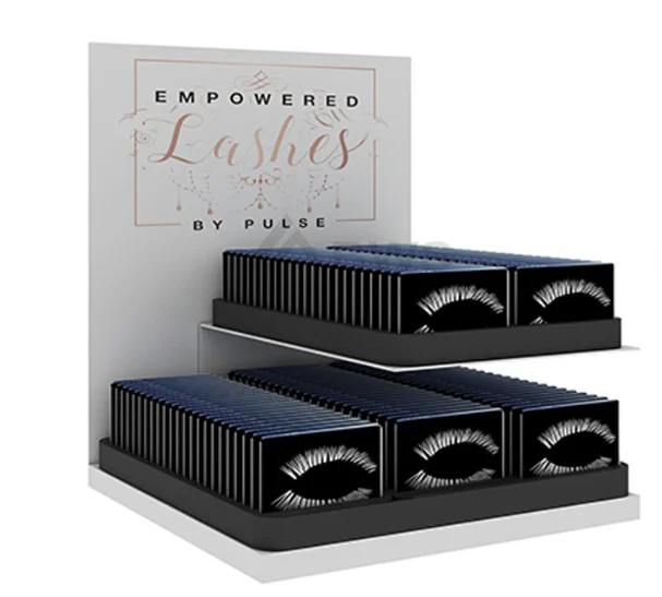 Bevis Customized Eyelash Eyeliner Extension Make up Display Stand Cosmetic Display Rack for Retail Store